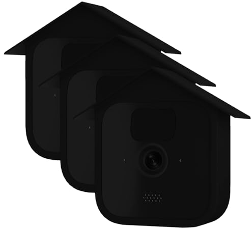 Silikone Schutzhülle für All-New Blink Outdoor Kamera, wasserdichte Case Silikonhülle, Weiche Leicht Hülle für Neue Blink Outdoor Sicherheitskamera, Schwarz, 3 Stück