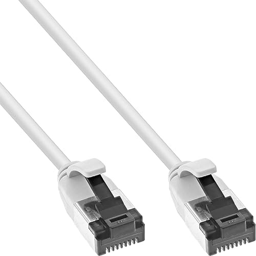InLine Patchkabel Slim, U/FTP, Cat.8.1, TPE halogenfrei, weiß, 7,5m