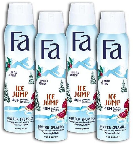 4er Pack FA ICE JUMP Deodorant -Deospray 4 x150 ml
