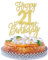 SYKYCTCY 1 Pack Happy 21st Birthday Cake Topper Gold Glitter Cheers to 21 Years Birthday Cake Pick 21 Fabulous Cake Decoration for Happy Birthday Theme Anniversary Party Supplies