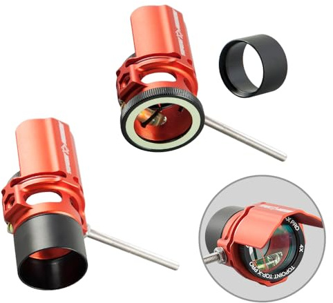 surwolf TP8750 Compound Bogenvisier Scope mit 2X 4X 6X 8X Linse optional Single Pin Scope Visier für Compound Bogen Wettkampfvisier, 0.019 Glasfaser mit Lichtabdeckung