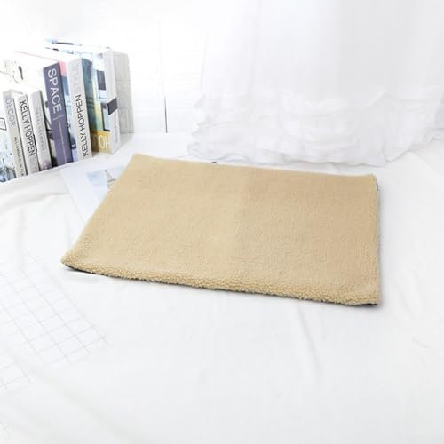Oniissy Dog Mat Pad,Cat Heat Pad, Pet Mat, Heat Pad, Cat Mat with Removable Cover,Self Heating Carpet Thermal Washable Bed Warm Cat Sleep(Beige)