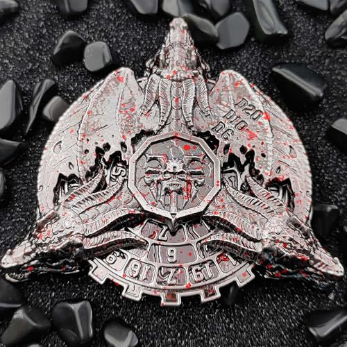 ORUZA DND Metal Roulette Spinner Würfel, 7-in-1 DND Roulette Würfelset, Drachen Metallische D&D Roulette Würfel für D&D RPG MTG Warhammer 40K Sci-Fi, Krieg Thema Rollenspiel Tabletop Spiele