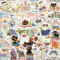 50 Stück Buch Aufkleber, Reading Book Stickers, Cat & Books Positive Motivational Graffiti Vinyl Wasserdicht Decals für Skateboard Laptops Gitarren, Erwachsene und Kinder