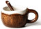 JUOPZKENN Tasses en Forme de Coquille de Noix de Coco, Tasse en Céramique Tasses en Forme de Noix de Coco Tasses en Noix de Coco Tasses pour Cocktails Tasses Marron Verres de