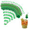Lot de 20 pailles en papier 3D pour décorations de fête hawaïennes, pailles à cocktail, pailles en papier vert nid d'abeille et cocotier - Pailles en papier vert - Pailles en papier vert - Décorations