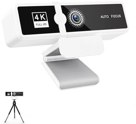 PAGJHRFJG Caméra D'Ordinateur Haute Définition 4K Full HD 4K Full HD Webcam USB Plug Réseau de Diffusion en Direct Haute Définition Conférence Vidéo USB Camera Caméra USB Grand Angle de Vision à 120 D