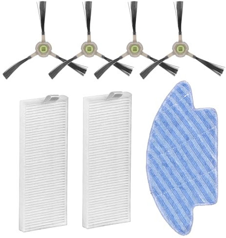 (7 Pieces) M210 Replacement Parts Compatible With Lefant M210B, M213S, M210S, M210, M213, OKP Life K2, K3, K3A, K4, K5, Robot Vacuum Cleaner, Accessories Kit, 2 HEPA Filters, 4 Side Brushes, 1 Mop Pad