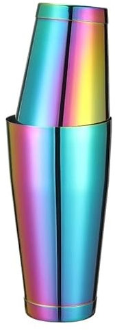 Coctelera,Cocktail Shaker Coctelera de acero inoxidable con diferentes acabados (2 unidades, 15 y 25 onzas)(Colorful)