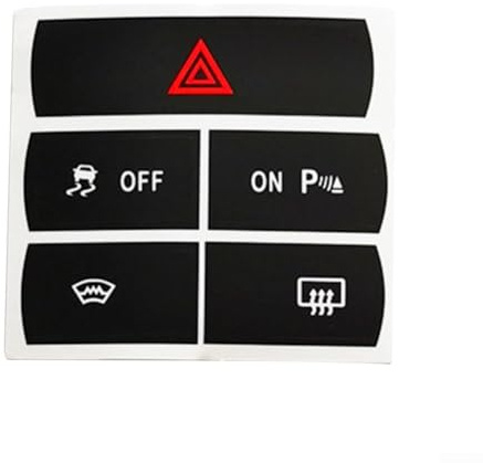 Vinyl-Aufkleber für Ford S Max, ideale Reparatur für Gefahrenknöpfe und für ESP-Steuerungen