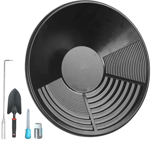 GkgWuxf Casserole Pour L'Orpaillage | Équipement De Tamisage Manuel,Poêles À Or,Pour Les Débutants Et Les Enthousiastes, Pour Le Plein Air, La Rivière, Le Ruisseau, La Plage