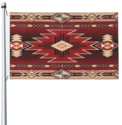 Bannerfahnen Indianer Südwesten Azteken Navajo Stammes Garten Flagge Langlebig Verblassen Beständig Sommer Flaggen, Für Veranda, Partys, Bauernhaus, 90x150cm