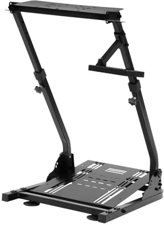 Dettchan Schwarz Klappbarer Lenkradständer, Rennrad Lenkradständer für Gaming, Verstellbare Höhe: 56-78cm, für Spielräume, Unterhaltungsorte, Persönliche Studios