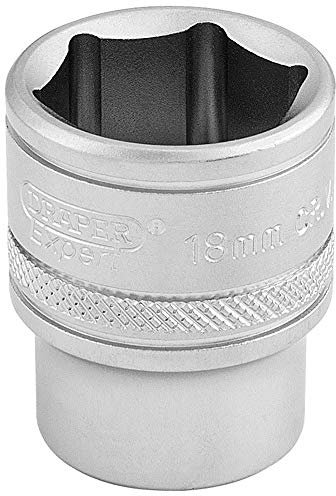 Draper 16544 Douille métrique à 6 points à entraînement carré 3/8, taille 18 mm, bleu