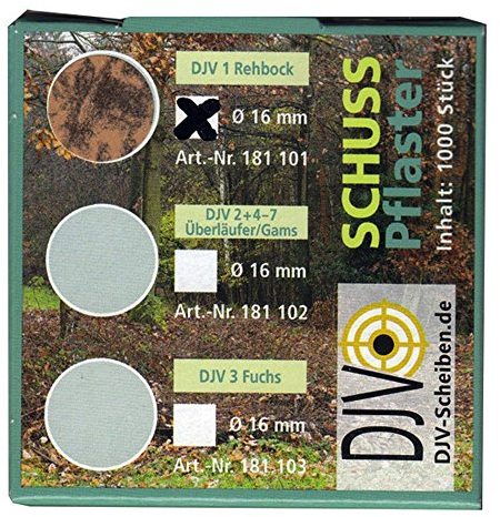 Akah DJV Schusspflaster Braun 19 mm 1000 Stk.