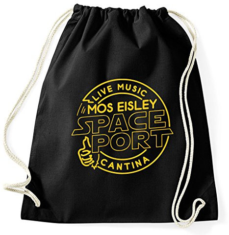 STYLETEX23 Mos Eisley Space Port Logo Turnbeutel Sportbeutel, schwarz