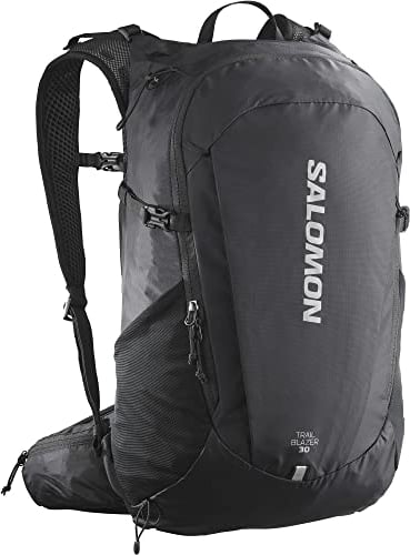 Salomon Trailblazer 30 Unisex-Wanderrucksack, Vielseitigkeit, Einfach zu handhaben, Komfort und geringes Gewicht, Schwarz