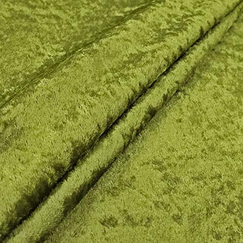 Panini Tessuti Stoff Chenille - Meterware, Länge x 150 cm, Breite für Bekleidung grün