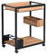 M2 Kollektion Kuba 2 Beistelltisch/Barwagen/Servierwagen, MDF Dekor Eiche braun, 64x38cm, Höhe 73cm