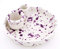 ACEITUNERO PALILLERO en Ceramica Hecho y Pintado a Mano con decoración Mate Lila. 18,5 cm x 18,5 cm x 7 cm