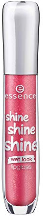 essence shine shine shine lipgloss, Lip Gloss, wet look, Nr. 20 strawberry red, rot, glänzend, vegan, ölfrei, ohne Alkohol (5ml)