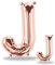 FUNXGO® Buchstaben Folienballons in Rose Gold I 100cm + 40cm I Luftballon Buchstaben Dekoration I Deko zum Geburtstag I Fliegt mit Helium I Happy Birthday, Party, Hochzeit (Rosegold[J])