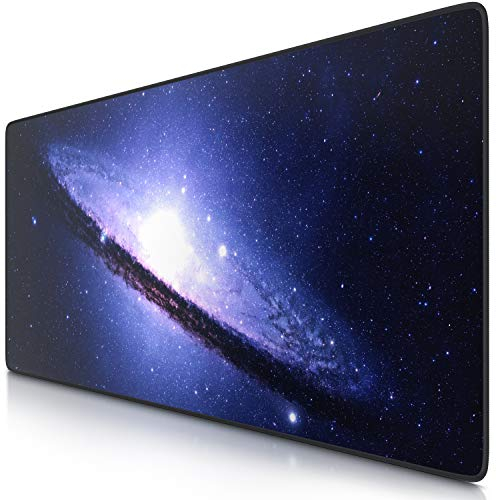 CSL- Tapis de Souris Galaxie Gamer 900x400mm - sous-Main Bureau, Table - Taille Large XXL - Surface en Tissu, Base antidérapante - Précision, Vitesse et Confort - pour Tous Types de Souris et Clavier