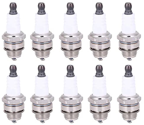 Walfront 10PCs Zündkerzen, Motor Zündkerze für Sägen, Kettensägen, Rasenmäher, Heckenscheren