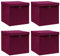 vidaXL 4X Aufbewahrungsbox mit Deckel Zusammenklappbar Spielkiste Regalkorb Faltkiste Korb Kinderbox Box Kiste Dunkelrot 32×32×32cm Stoff