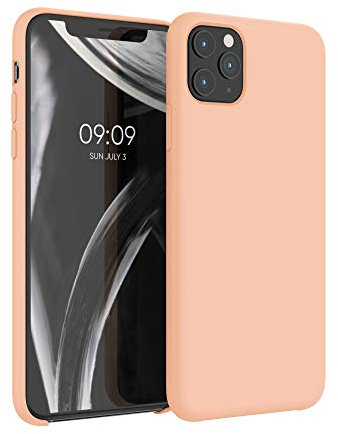 kwmobile Case Compatible with Apple iPhone 11 Pro Max Case - TPU Silicone Phone Cover with Soft Finish - Baby Peach