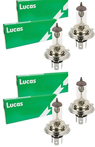 UKB4C 4 x Lucas LLB472 / 472 H4 12V 60/55W P43t halogen headlight bulb