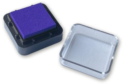 Stemplino® Stempelkissen klein Ink pad mini Kissen mit Farbe für Kinder Hochzeit Album zum Stempeln für Embossing Scrapbooking Bullet Journal Gestalten Basteln DIY (violett)