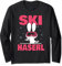 Skihase Skihaserl Hase fährt Ski Skifahren Langarmshirt
