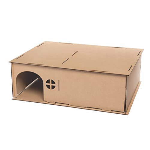 Baker Ross FE699 Holz-Igelhaus-Kit, Holzhandwerk zum Dekorieren und Ausstellen, Gartenhandwerk für personalisierte Kunst- und Bastelprojekte, zum Selbermachen für Kinder, 1 Stück