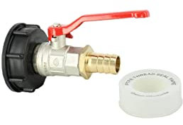 Multicuves - Raccord cuve S60X6 - Vanne Laiton + Embout Droit 19 mm
