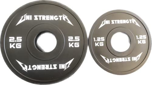 Weight Set | Olympic Plates 1.25 kg and 2.5 kg | Uni Strength | Weight Tolerance +/- 10 g | Sold as Pair