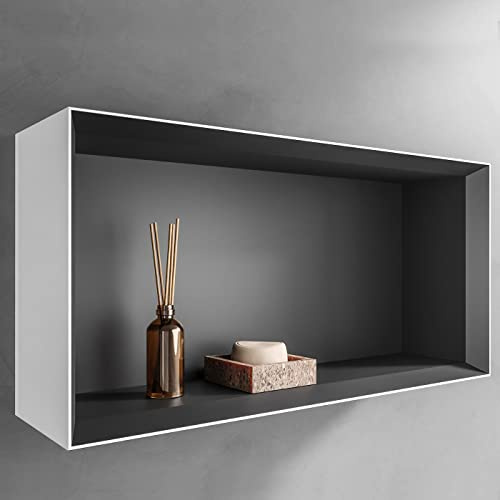 Bernstein® Wandregal Arctic 640, 64 x 32 x 17,7 cm (B x H x T), Regal aus der Badmöbel-Serie Arctic, Softtouch Oberfläche, Badezimmer Regal, Vormontiert