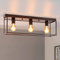 Homefire Deckenleuchte E27 Deckenlampe Vintage - Schwarz industrial Schlafzimmerlampe für Wohnzimmer Esszimmer Retro Lampe aus Metall mit 3 Flammig Deckenbeleuchtung für Flur - Ohne Leuchtmittel