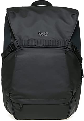 KAUKKO Wasserdichter Rucksack Herren - Motorrad/Fahrrad Rucksack, Rucksack mit Brustgurt, Zwei Laptopfach für Arbeit/Trekking, 14L, Schwarz-KK01