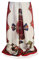 GLORIS Damen schal fein seidig groß 180 x 90 cm Rot und Weiß mit buntes Muster. Halstuch Tuch für Frauen. Kopftuch Halstuch Schal. Seidenschal Elegante