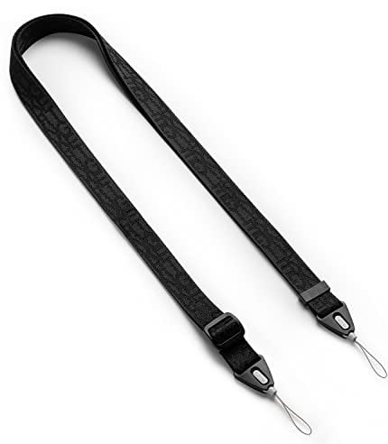 Ringke Shoulder Strap, Universal Lanyard Neck Crossbody String Pattern Strap for iPhone/Galaxy/Pixel/Android Cell Phone Case, Camera, DSLR, iPad, Tablet, USB, Keys, ID - Lettering Black 2