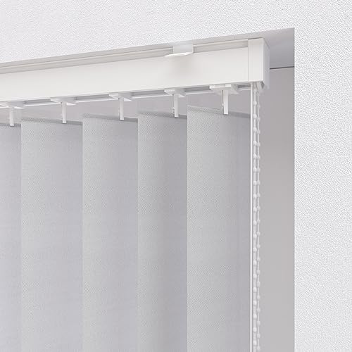 Vertikale Lamellenschiene von Window-Decoration.com - Weiß - 89mm Lamellen - 240 breit