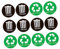 Zerodeko 2 Garbage Classification Sign Recycle Sign Sticker Recycle Sticker for Trash Can Recycle Bins Decal Trash Bin Labels Trash Can Compost Sticker Recycling Container Garbage Can Pvc