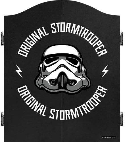 Shepperton Design Studios Original Stormtrooper Offiziell lizenzierter Dartboardschrank, schwarzer Boden, Original Stormtrooper (CAB153)