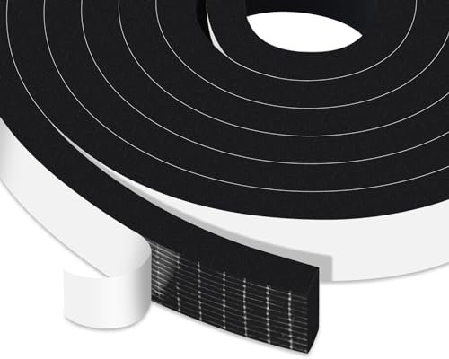 YIMIKI Weather Stripping 20mm(W) x 8mm(T), Adhesive Weather Stripping Door Seal Strip for Doors and Windows,High Density Closed Cell Weatherstrip, SoundProof Weatherproof,2 Rolls, Total 4M