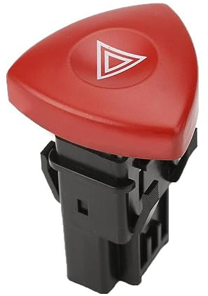 ZINGKING Interruptor de advertencia intermitente compatible con Nissan Opel Renault Espace MK II MK IV, Pulsador, Automático, Rojo