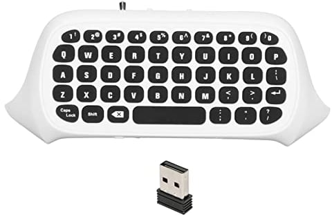 XTevu Game Controller Keyboard, 2.4Ghz Game Console Keyboard with Sound and Headset Jack Compatible with Xbox Series X Series S One One S(White)