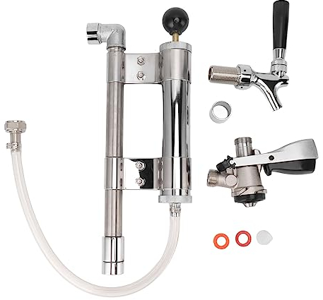 Conjunto de Bomba de Barril de Cerveza de 8 Pulgadas, Dispensador de Tipo D a Prueba de Fugas de Acero Inoxidable, Convertidor de Grifo de Barril para Picnic, Fiesta, Boda,