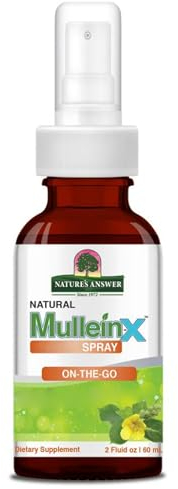 Nature's Answer, Mullein-X Throat Spray (Hals-Spray), 60ml, 500mg Mullein-X-Extrakt-Mischung je Dosis, Geschmacksneutral, Vegetarisch, Glutenfrei, Sojafrei, GMO frei