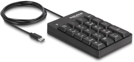 DeLOCK USB Type-C Nummernblock 19 Tasten schwarz